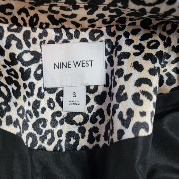 NINE West Leopard Print Blazer Tan & Black Size Small - Picture 12 of 12